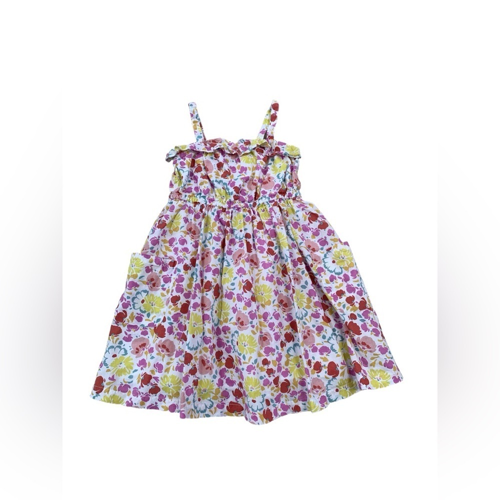 Mini Boden Size 5-6 Floral Ruffle Top Tank Dress